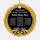 Cheerleader Coach Geschenkideen, Personalisiert Keramik Ornament (Hinten)