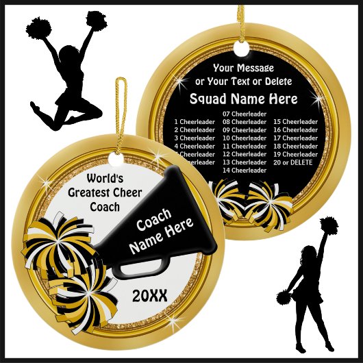 Cheerleader Coach Geschenkideen, Personalisiert Keramik Ornament