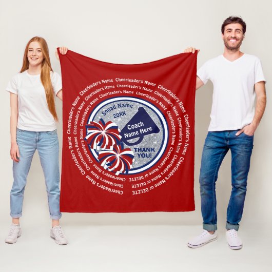 Cheerleader Coach Geschenkideen Red White Blue Che Fleecedecke (Beispiel)