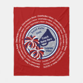 Cheerleader Coach Geschenkideen Red White Blue Che Fleecedecke (Vorderseite)
