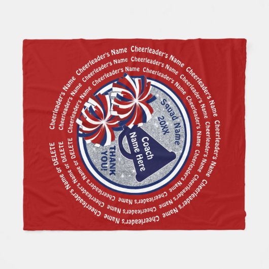 Cheerleader Coach Geschenkideen Red White Blue Che Fleecedecke (Vorderseite (Horizontal))
