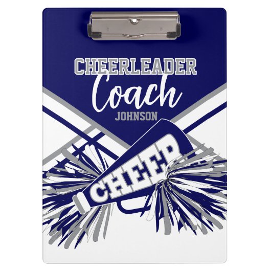 Cheerleader Coach - Navy Blue, Gary & White Klemmbrett (Vorderseite)