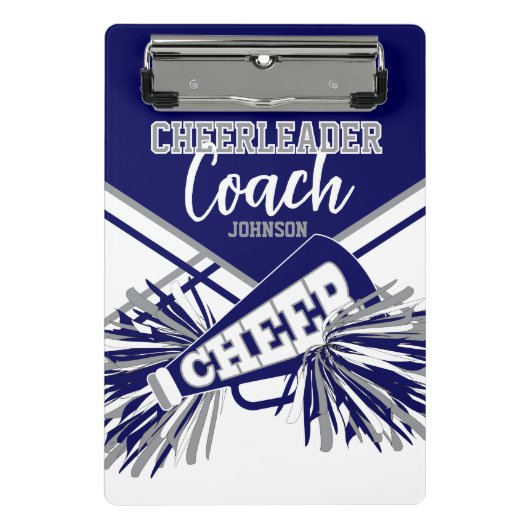 Cheerleader Coach - Navy Blue, Gary & White Mini Klemmbrett (Vorderseite)