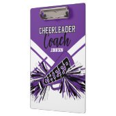 Cheerleader Coach - Purple, Black & White Klemmbrett (Links)