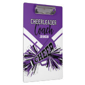 Cheerleader Coach - Purple, Black & White Klemmbrett (Rechts)