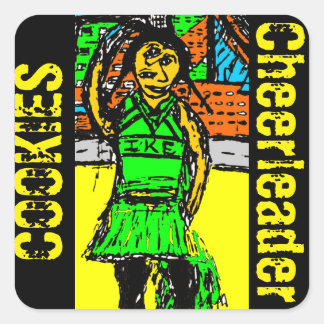 CHEERLEADER COOKIES SATIVA QUADRATISCHER AUFKLEBER