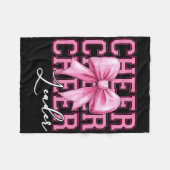 Cheerleader Coquette Bogen Retro Cheerleading Frau Fleecedecke (Vorderseite (Horizontal))