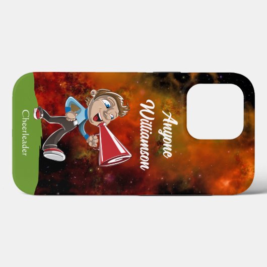 Cheerleader Cosmos Background personalisieren Name Case-Mate iPhone Hülle (Rückseite (Horizontal))