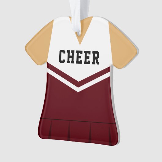 Cheerleader Custom Uniform Color Ornament (Vorderseite)