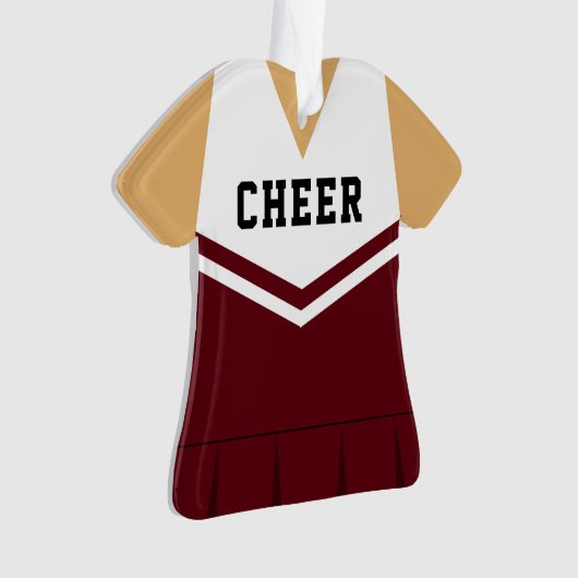 Cheerleader Custom Uniform Color Ornament (Vorderseite)