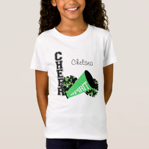 Cheerleader Customizable Green T-Shirt