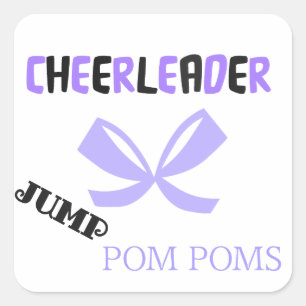 Cheerleader Dance Quadratischer Aufkleber