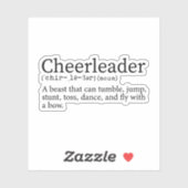 Cheerleader Definition, Cheer Cheerleader Aufkleber (Blatt)