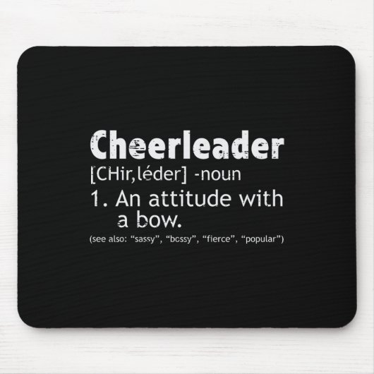 Cheerleader Definition Cheerleading Frauen Mädchen Mousepad (Vorne)