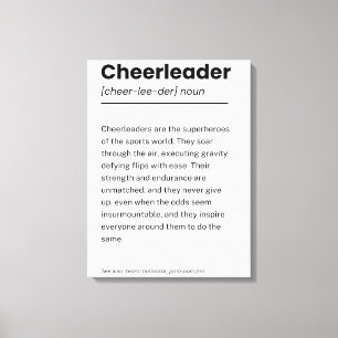 Cheerleader Definition, kreative Dekorationsgesche Leinwanddruck