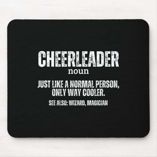 Cheerleader-Definition Stolz Lustig Cheerleading Mousepad (Vorne)