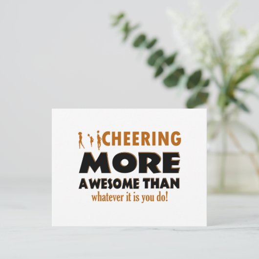 Cheerleader Designs Postkarte (Stehend Vorderseite)