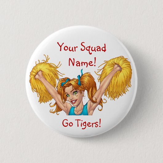 Cheerleader, die kundengerechten Knopf Button (Vorderseite)