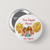 Cheerleader, die kundengerechten Knopf Button (Vorne & Hinten)