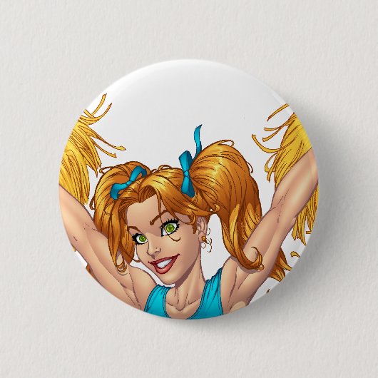 Cheerleader, die kundengerechtes Material Button (Vorderseite)
