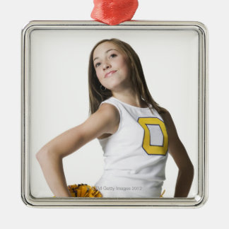 Cheerleader, die Pom-poms hält Ornament Aus Metall