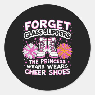 Cheerleader Die Prinzessin trägt Cheer Schuhe Chee Runder Aufkleber