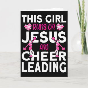 Cheerleader Dieses Mädchen läuft auf Jesus und Che Karte