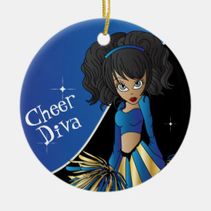 Cheerleader Diva Girl Keramik Ornament
