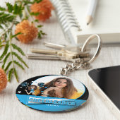 Cheerleader - DIY Foto - Baby Blue Schlüsselanhänger (Seite)