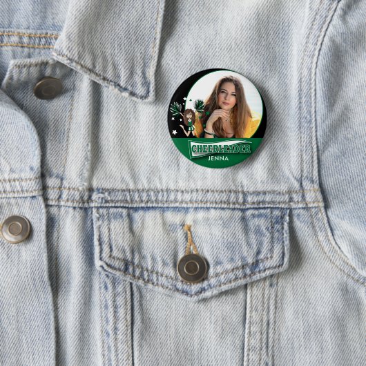 Cheerleader - DIY Foto - Dunkelgrün Button (Beispiel)