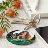 Cheerleader - DIY Foto - Dunkelgrün Schlüsselanhänger (Seite)