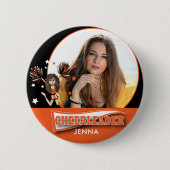 Cheerleader - DIY Foto - Orange Button (Vorderseite)