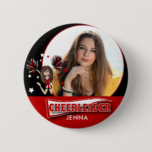 Cheerleader - DIY Foto - Rot Button