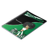 Cheerleader | DIY Name | Dunkelgrünes Notebook Notizblock (Linke Seite)