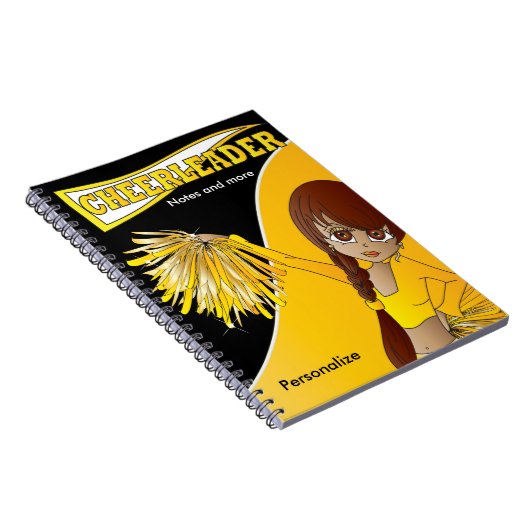 Cheerleader | DIY Name | Gelb Notizblock (Rechte Seite)