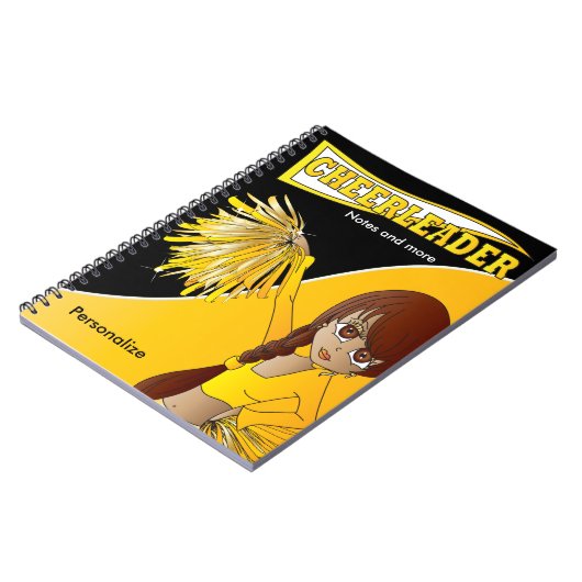 Cheerleader | DIY Name | Gelb Notizblock (Linke Seite)