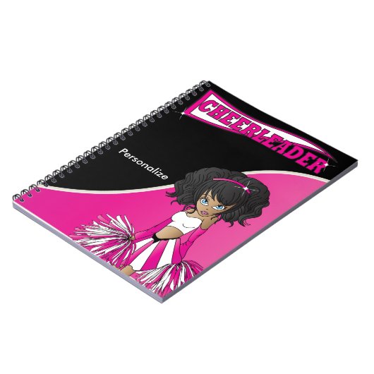 Cheerleader | DIY Name | Heiß rosa Notizblock (Linke Seite)