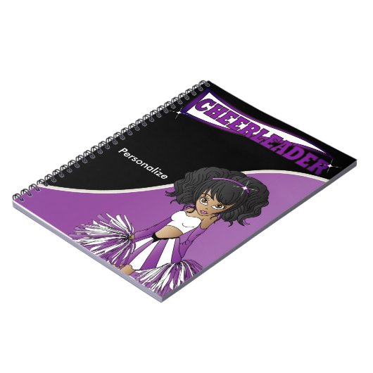 Cheerleader | DIY Name | Lila Notebook Notizblock (Linke Seite)