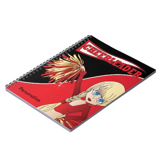 Cheerleader | DIY Name | Rot Notizblock (Linke Seite)