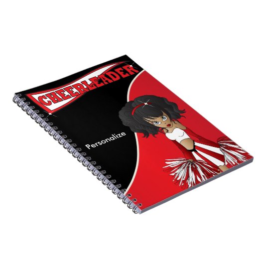Cheerleader | DIY Text | Rotes Notebook Notizblock (Rechte Seite)