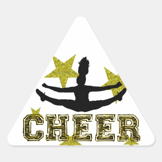Cheerleader Dreieckiger Aufkleber (Vorderseite)