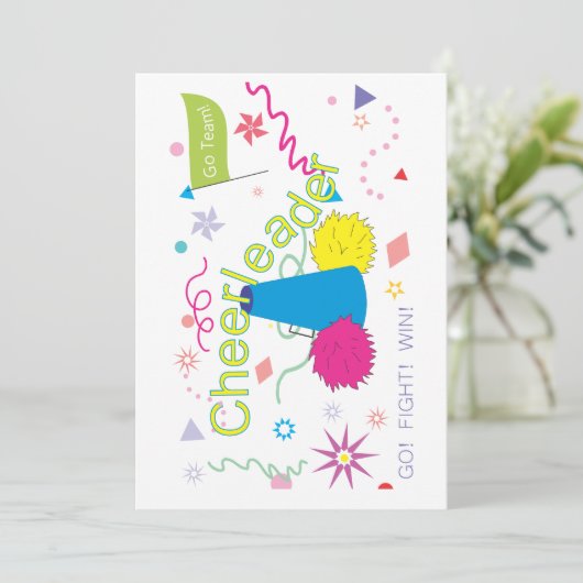 Cheerleader Einladung (Stehend Vorderseite)