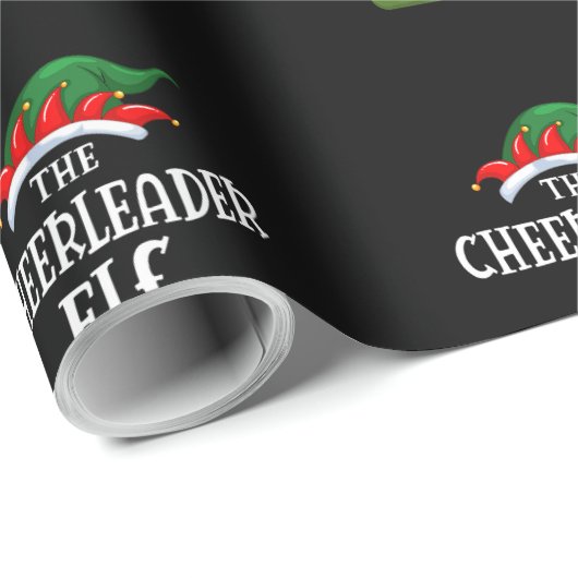 Cheerleader ELF Family Matching Group Christma Geschenkpapier (Rolleneckpunkt)