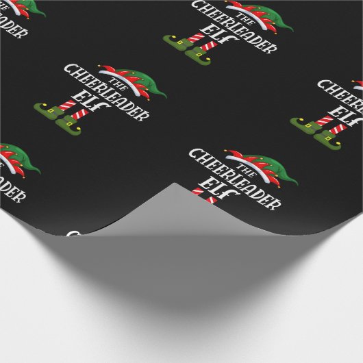 Cheerleader ELF Family Matching Group Christma Geschenkpapier (Ecke)