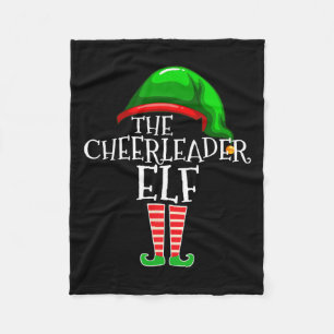 Cheerleader Elf Group Matching Familie Weihnachten Fleecedecke