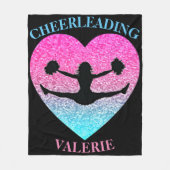 Cheerleader Fleece Blanket mit ihrem Namen (Vorderseite)