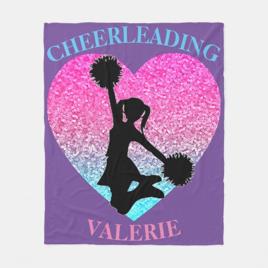Cheerleader Fleece Blanket mit Personalisiertem Na (Vorderseite)