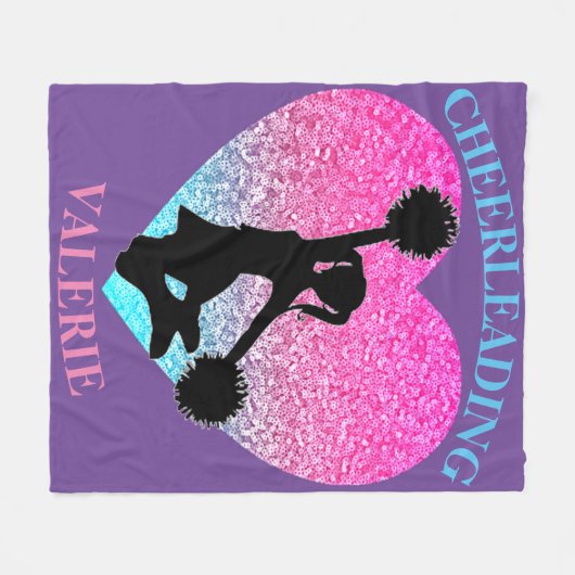 Cheerleader Fleece Blanket mit Personalisiertem Na (Vorderseite (Horizontal))