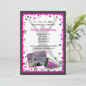 Cheerleader-Foto-Einladung Einladung (Stehend Vorderseite)