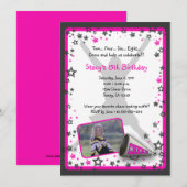 Cheerleader-Foto-Einladung Einladung (Vorne/Hinten)